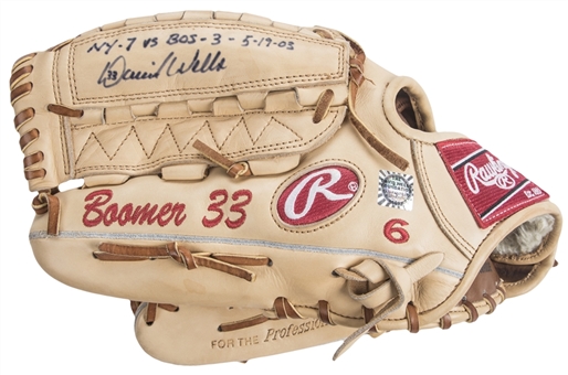 2003 David Wells Game Used & Signed Rawlings Pro504DHKSO Fielders Glove (MEARS & Beckett)